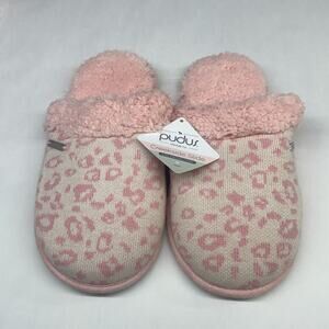 Pudus Creekside Slide Slippers Pink Leopard Women’s Size XL (11-12) New